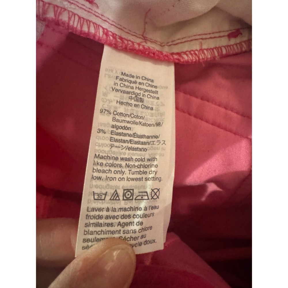 J Crew Pink Velvet Straight Leg Pants Women's Size 8 - Picture 4 of 5